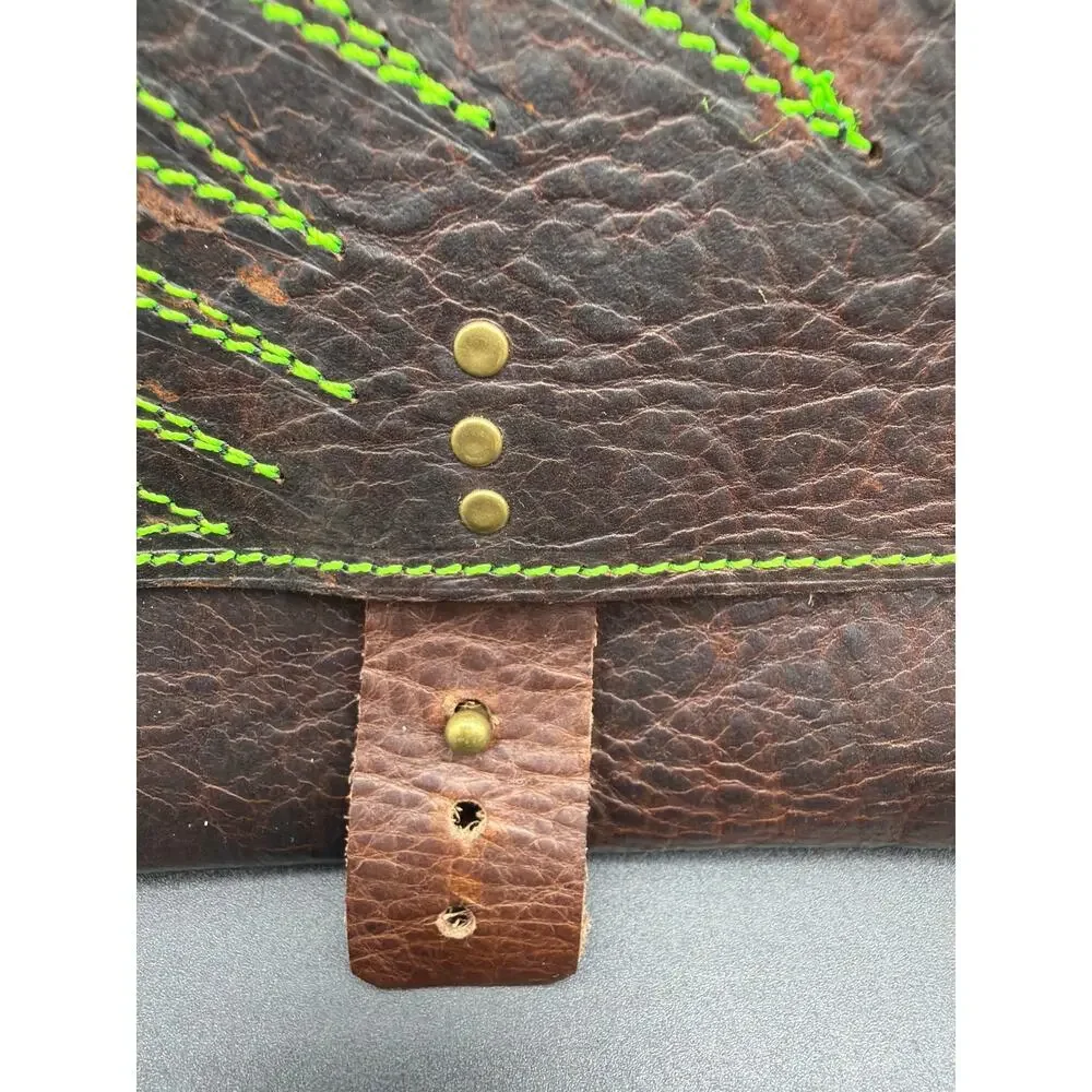 Maven Artisan Leather+Design Handmade Brown Crossbody Messenger Satchel Bag USA